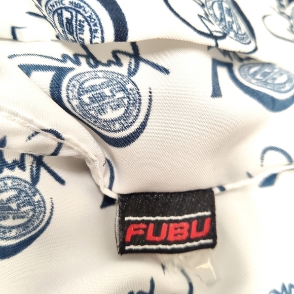 Fubu shirt button front white and blue Size: XXL - Picture 7 of 7